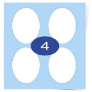 4 Labels Per Page Oval Labels 