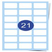 21 Up Label Sheets &#40;Round Corners&#41; Removable Labels 