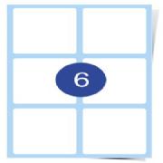 6 Up Label Sheets &#40;Square Corners&#41; Fluorescent Labels 