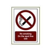 No Smoking Fine Sign