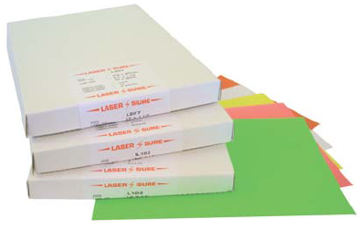 Laser printed sheets