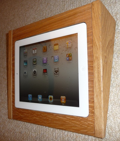 Bespoke Oak iPad stand for iPad 1 and iPad 2