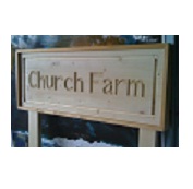 Hand Carved wooden house sign