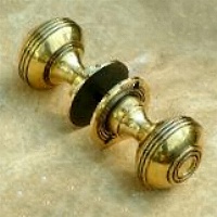 Large Brass Bloxwich Rim or Mortise Door Knobs