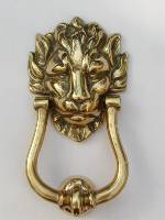 Brass Lions Head Door Knocker