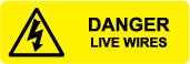 Danger - Live Wires Labels