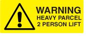 Two Person Lift Weight Warning Labels