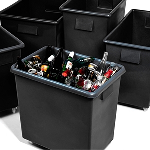 Plastic Containers with Wheels