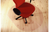 Chair Mat PVC Contoured for Hard Floors: 90 x 120cm