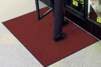 Tri Grip Standard Mat Flat Back for Hard Floors: 114 x 175cm Red