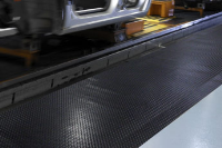 Diamond Plate Anti Fatigue Mat 61cm x Bespoke length Solid Black