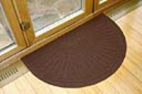 Waterhog Premium Half Oval Door Mat: 55 x 90cm Chestnut Brown