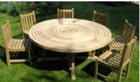 Turnworth 180cm Round Ring Table Set with Southwold Side Chairs