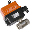 Electrically actuated brass ball valve 230v.