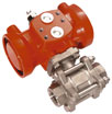 Pneumatically actuated stainless steel ball valve