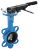 Butterfly valves with lever