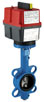 Electrically actuated butterfly valve with stainless steel disc silicon liner
