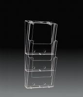 3 Compartment A4 Stacked Wall Mounting Brochure Holder