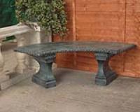 Marble Green Stone Curved Classic Garden Bench