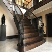 American black walnut staircase In Cheshire