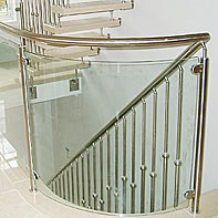 Curved Stainless steel handrail 