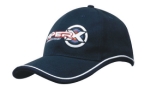 Brushed Heavy Cotton Cap with Piping On Visor & Crown