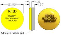Crosby High Frequency 13.56MHz Yellow Self Adhesive Tag 221.115.452 
