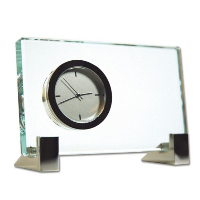 MILANO GLASS DESK CLOCK