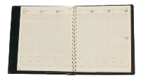 PLUSFILE UK COMB BOUND DESK DIARY WITH PU WALLET.