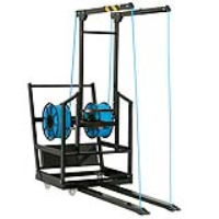 MOBILE PALLET STRAPPING FRAME FOR 2 VERTICAL STRAPS