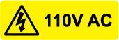110V AC Voltage Labels