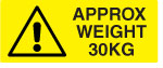 30KG Weight Warning Labels