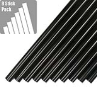 TECBOND 232-12-200 12mm x 200mm Black Glue Sticks 8 Stick Pack