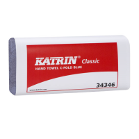 Katrin, C-Fold 1 Ply Blue Paper Hand Towels