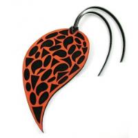 Quality Leather Bookmark - Paisley