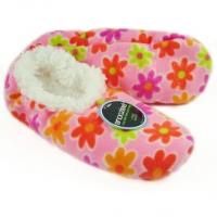 Snoozies! Slippers / Socks - Modern Daisy Pink