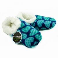 Snoozies! Slippers / Socks - Dotted Hearts - Navy