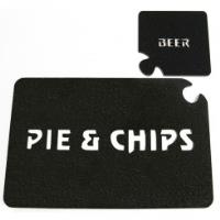 Puzzle table mat & Coaster Set - Pie Chips & Beer