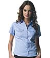 Russell Collection Ladies Short Sleeve Twill Roll Shirt
