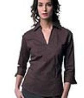 Russell Collection Ladies 3/4 Sleeve V-Neck Top