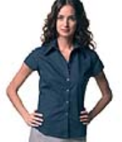 Russell Collection Ladies Cap Sleeve Tencel Fitted Shirt