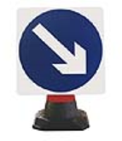 JSP Keep Right Cone Sign