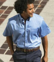 Henbury Short Sleeve Oxford Shirt