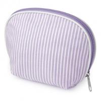 Striped Canvas Finish Lilac Toiletry Bag