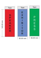 Vertical Ribbons for Events - Speaker, Exhibitor, Press