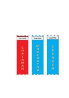 Moderator Ribbons for Meetings and Events