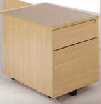 Mobile Pedestal - 2 Drawer<br/>H550 x W392 x D600mm