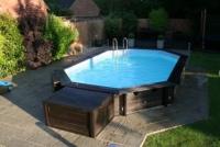 Outdoor Wooden Swimming Pool Installation