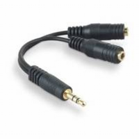 3.5mm Stereo Jack Splitter Adapter Cable Lead Gold 20cm