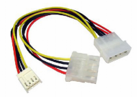 Power Splitter Cable 4 pin LP4 Molex to Molex & 4 pin Floppy Style